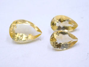 Natural Citrine Pear Cut Mix Size Loose Gemstone 17.50 Cts 3 Pcs Set P-3316 - Picture 1 of 4
