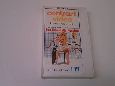 Das liebestolle Hospital 1978 VHS German PAL ITT Contrast Video Glasbox-Einleger - Bild 1 von 4