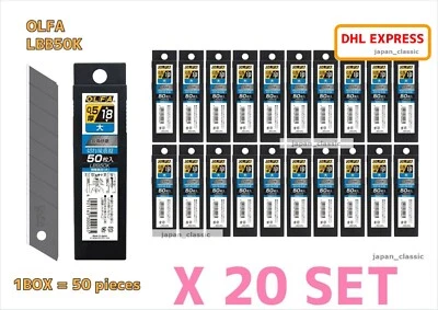 OLFA LBB50K SCHWARZE KLINGE 18 mm L-TYP SCHWERLAST SCHNEIDER JAPAN 50 Stück x 20 SET - Bild 1 von 4
