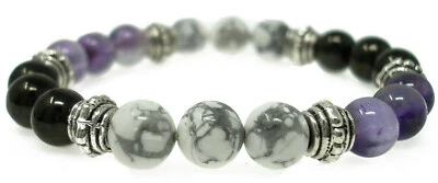 EMOTIONAL BALANCE 8mm Crystal Intention Bracelet with Description Card- Healing - Image 1 of 2