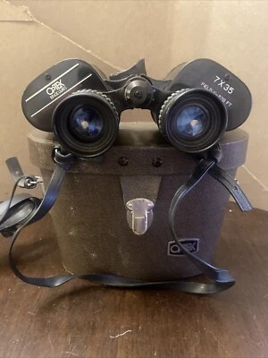 Optex Binoculars 7 X 35 Field 578 Ft Coated Optics Extra Wide Angle WCase VTG - Image 1 of 4