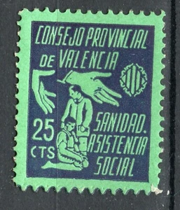 VALENCIA - Sanidad, Asistencia Social 25 Cts Sofima 10 Spain Civil War - Bild 1 von 1