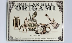 Dollar Bill Origami Kit by Won Park- Book Instruction, Practice Currency create - Picture 1 of 12