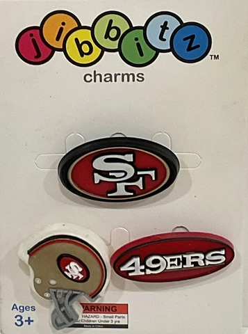 San Francisco 49ers NFL Official Crocs Licensed Jibbitz - 3 Pack New! Cover