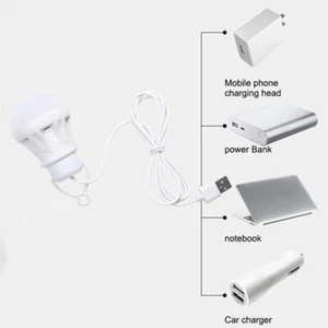 USB LED Bulb 5V Emergency Lamp Low Camping Best Tent Consumption Light C5S6UK- - Picture 1 of 12