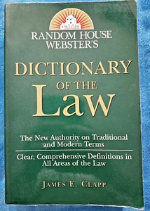 Random House Webster's Dictionary of the Law von James E. Clapp 2000 - Kostenloser Versand - Bild 1 von 8