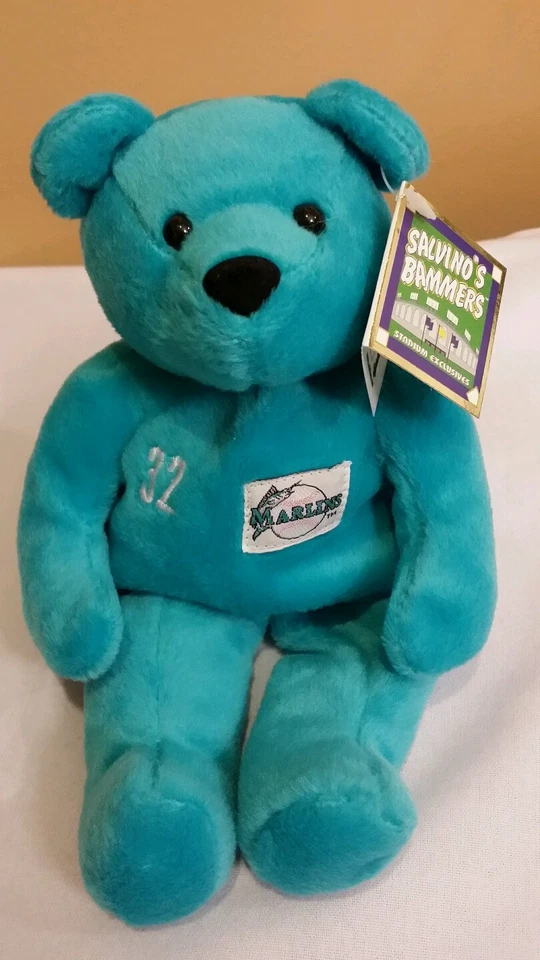 Salvino's Bammers Florida Marlins # 32 Alex Fernandez 9" Beanie Bear