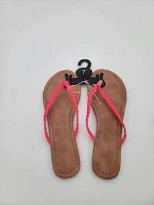 Charlotte Russe RN101331 Capri Braid Pink Strappy Sandals Sz 7 New -open box - Picture 1 of 3
