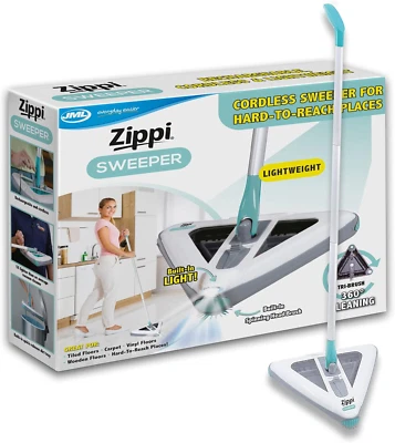 JML Zippi Triangular Floor Cleaner - Cord-Free, Lightweight and Compact Electric - Image 1 of 4