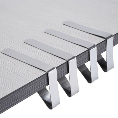 UNHO 12/24X Stainless Steel Tablecloth Clips Holder Clamps Xmas Wedding Party Picnic
