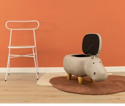 Hippo Shoes Chair Animal Storage Ride-on Foot Rest Hippo Stool Furniture Sofa  - Image 1 of 4