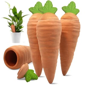 4 pcs Terracotta Watering Spikes - Automatic Self-Watering Stakes, Vacation P... - Picture 1 of 1