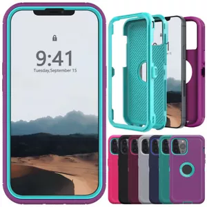 Custodia rigida antiurto telefono in gomma robusta per Apple iPhone 12/Pro/Pro Max - Foto 1 di 54