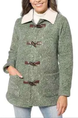 Chaqueta Sherpa Denim & Co. Heritage Fleece Bonded con Gafas, Olive X-Large A619574 Foto 1 de 4