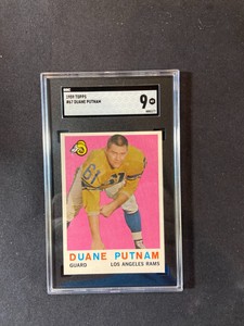 Read description--1959 Topps Football #67 Duane Putnam graded 9
