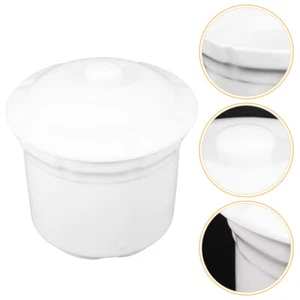  2 Pack Stew Pot Miss Porcelain Steam Bowl with Lid Casserole Dishes - Afbeelding 1 van 12