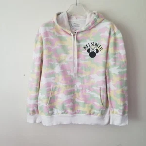 DISNEY | Hoodie Pullover Minnie Camo pink green girls sz M - Picture 1 of 5