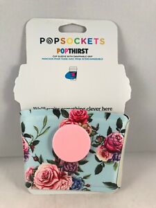 PopSockets PopThirst Cup Sleeve With Swappable Grip Wild Rose Grip & Sip