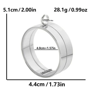 FLOATING CHARMS LOCKET LIVING MEMORY PENDANT STAINLESS STEEL SILVER PERSONALISED - Picture 1 of 17