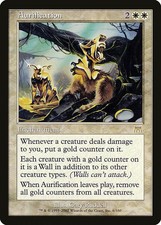 Mtg-gold foil nm/EX FRENCH onslaught