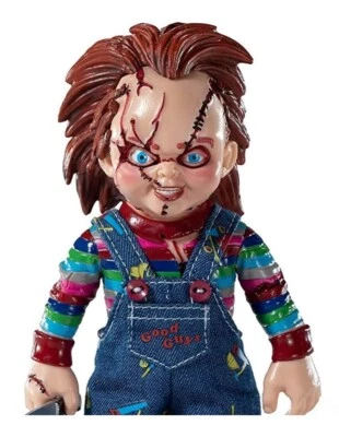 NOBLE COLLECTON BENDYFIGS HORROR CHUCKY DOLL ACTION FIGURE NEW! - Immagine 1 di 3