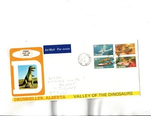 Sc#842 to 846 FDC DRUMHELLER,AB -Dinosaurs  Cachet - Picture 1 of 2