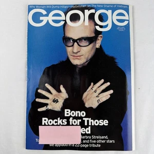 George Magazine April 2000 Bono cover Save the World Awards -John F Kennedy Jr  - Bild 1 von 24
