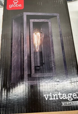 Globe Electric Montague 拉丝青铜复古户外 1 灯壁灯新品 — 第 1/2 张图片