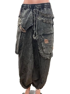 Pantalones Harén Bohemio Unisex Sueltos Pantalones de Yoga Estilo Hippie Aladino - Imagen 1 de 6