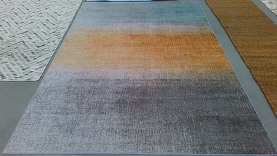 GREY / RUST 6'-0" x 9'-0" Flaw in Rug, Reduced Price 1172790442 TAC816F-6 - Image 1 of 4