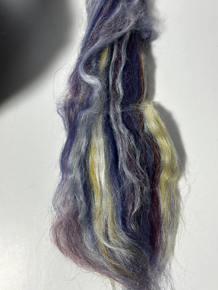 Ashland Bay Wool Roving Fiber purple/multi to Felt or Spin Approx 12 Oz - Image 1 of 4