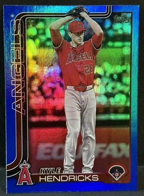 2025 Topps Update Baseball MLB Angels Kyle Hendricks Blue Foil /150 - Image 1 of 4