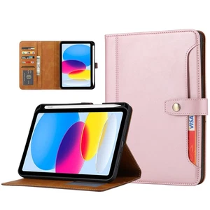Leather Flip Smart Stand Case for iPad 7th 8th 9th 10th 11th Gen W/Pencil Holder - Picture 1 of 42