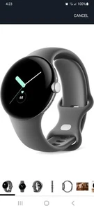 Google Pixel Watch 41mm Polished Silver Stainless Steel Case Sealed Box - Zdjęcie 1 z 19