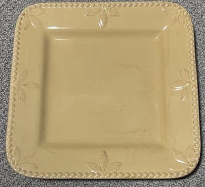 WHEAT/GOLD Signature Sorrento 11" SQUARE DINNER PLATE Debby Segura 2007 MINT - Picture 1 of 2