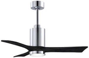 42" Matthews Patricia-3 Chrome Matte Black Remote LED Ceiling Fan - Picture 1 of 1