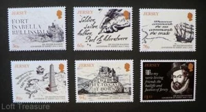 Trikot Briefmarken: "Sir Walter Raleigh - Governor of Jersey" MNH 6 Value Set 2019 - Bild 1 von 1