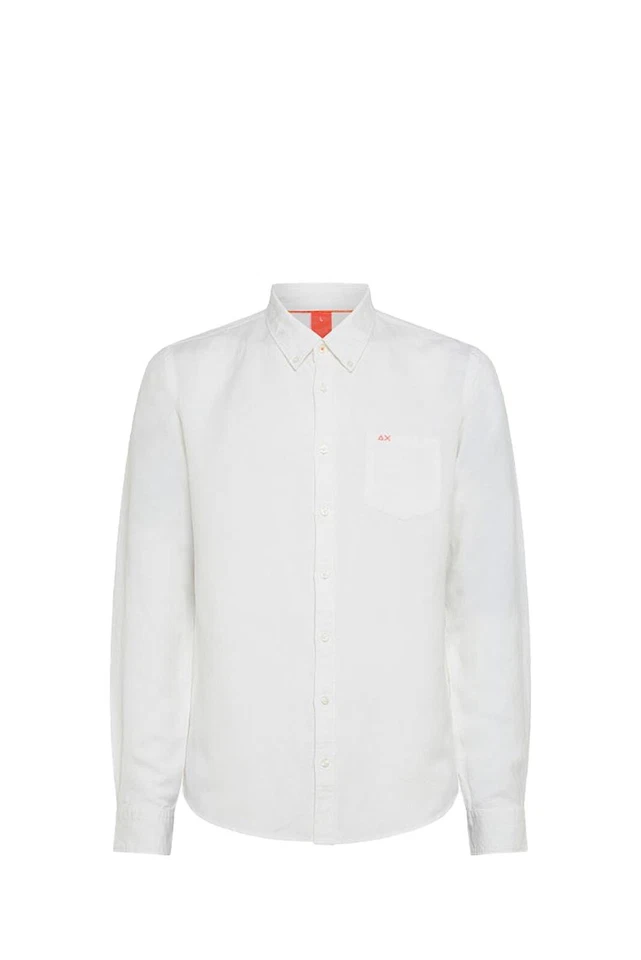 SUN68 UOMO CAMICIA LINO art. S34120 mod. SHIRT LINEN BEACH B/D - 31 BIANCO PANNA - Immagine 1 di 1
