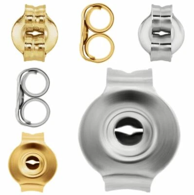 Oro 14K o Plata 3.1mm Ultra-Ligero Fricción Mariposa Pendiente Trasero Tuerca de Embrague Foto 1 de 4