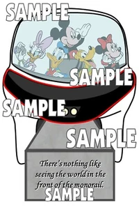 Disney World Front of the Monorail Scrapbook Embellishment Paper Die Cut Pieces - Picture 1 of 1