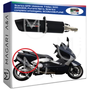 Scarico GPR YAMAHA T-Max 500 2001/2011, Furore Nero, Scarico completo omologato, - Foto 1 di 4