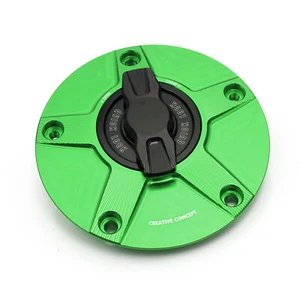 Green NIMBLE Billet Quick Lock Fuel Cap For Vulcan S 650 15-17 18 19 20 21 22 23 - Picture 1 of 5