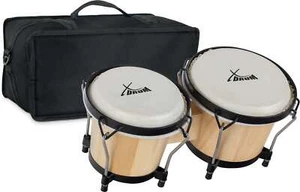 XDrum Bongo Set Trommeln Percussion Instrument Schlaginstrument Tasche Natur - Bild 1 von 11