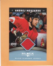ANDREJ MESZAROS #J-AM 2006-07 BLACK DIAMOND JERSEY OTTAWA SENATORS NM-MT