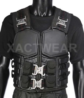 Men's Blade Wesley Snipes Movie Military Cosplay Biker Genuine Leather Vest - Image 1 of 3