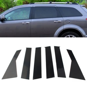 6Pcs Bright Black Car Window Pillar Posts Door Trims FOR Dodge Journey 2009-2020 - Imagen 1 de 11