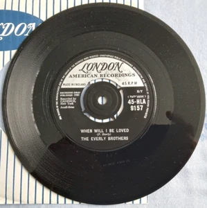 THE EVERLY BROTHERS, WHEN WILL I BE LOVED, 1960 LONDON LABEL, VINYL & SLEEVE EX. - Picture 1 of 2