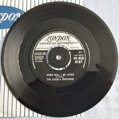 THE EVERLY BROTHERS, WHEN WILL I BE LOVED, 1960 LONDON LABEL, VINYL & SLEEVE EX. - Image 1 of 2