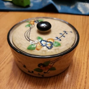 Vintage handbemalt, Blumenkanister, handbemalt in Japan - mit Deckel - Bild 1 von 4