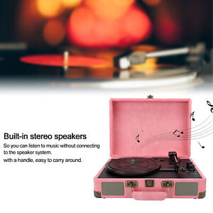 Phonograph BT 5.0 Turntable 33/45/78 RPM Vinyl Record Player 100‑240V DOB